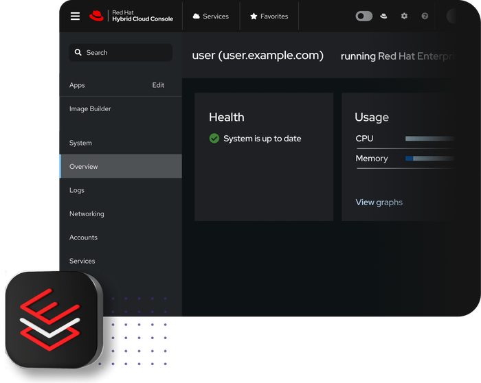 Red Hat Enterprise Linux na interface Hybrid Cloud Console